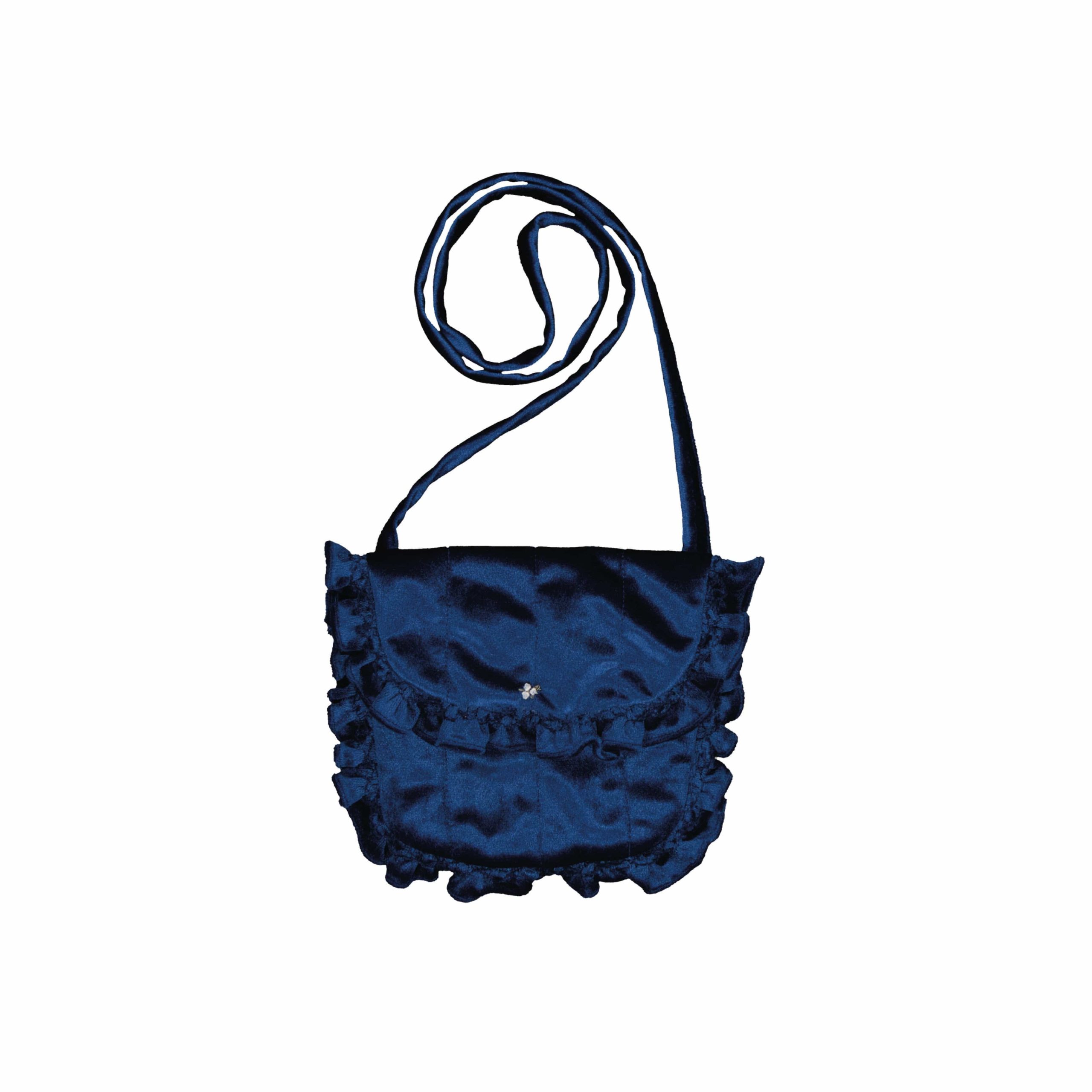 Mimosa, sac à bandoulière en velours marine